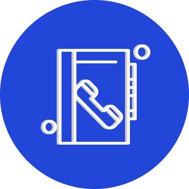 Vektör iletişim kitabı Ico, vektör illüstrasyonu