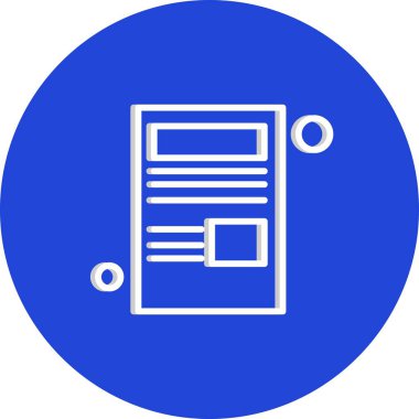 Vektör haber gazetesi Ico, vektör illüstrasyonu