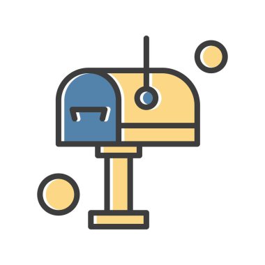 Vektör posta kutusu Ico, vektör illüstrasyonu