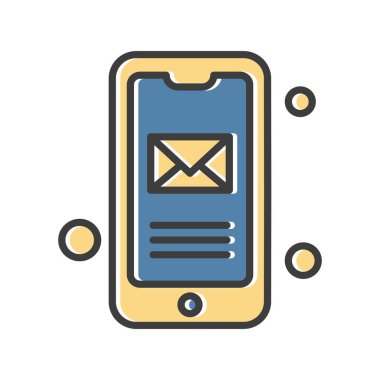 Vektör mesajı Ico, vektör illüstrasyonu