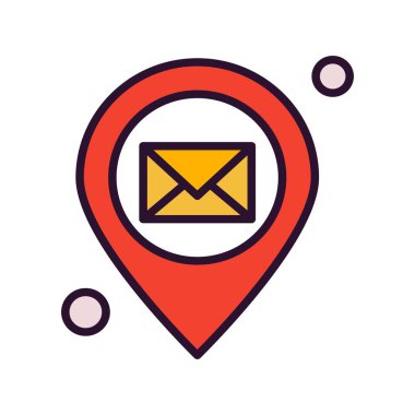 konum web simgesi, vektör illüstrasyonu