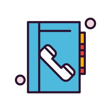 Vektör iletişim kitabı Ico, vektör illüstrasyonu