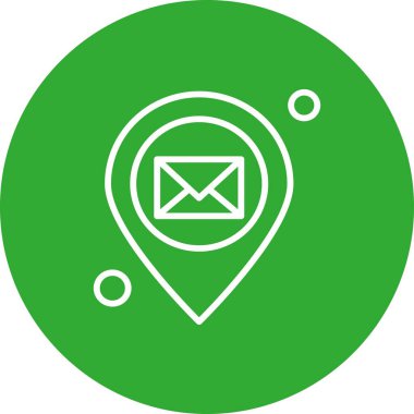 konum web simgesi, vektör illüstrasyonu