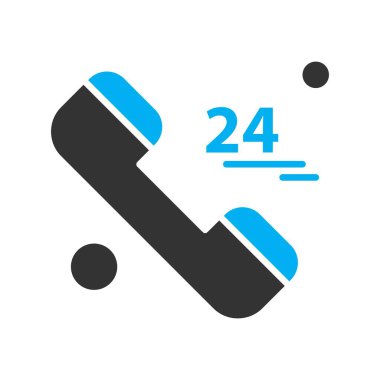 Vektör 24 saat uyarısı Ico, vektör illüstrasyonu