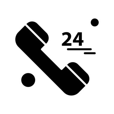 Vektör 24 saat uyarısı Ico, vektör illüstrasyonu