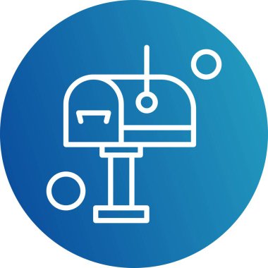 Vektör posta kutusu Ico, vektör illüstrasyonu