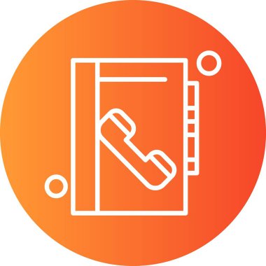 Vektör iletişim kitabı Ico, vektör illüstrasyonu