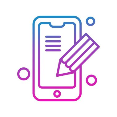 Vektör mobil simgesi, vektör illüstrasyonu