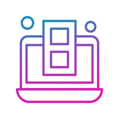  Vektör dizüstü bilgisayar Ico, vektör illüstrasyonu