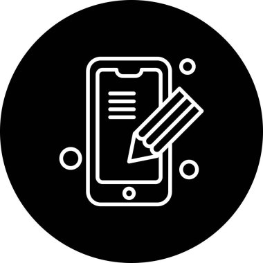 Vektör mobil simgesi, vektör illüstrasyonu