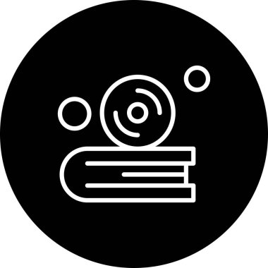  Vektör cd Simgesi, vektör illüstrasyonu