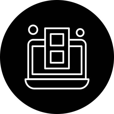  Vektör dizüstü bilgisayar Ico, vektör illüstrasyonu