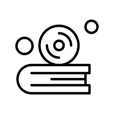  Vektör cd Simgesi, basit web illüstrasyonu 