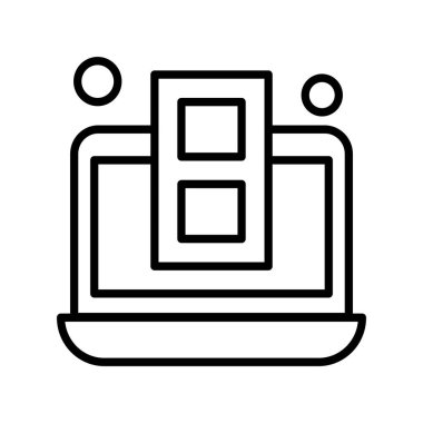  dizüstü bilgisayar simgesi, vektör illüstrasyonu