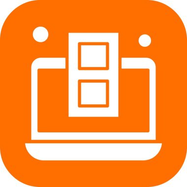 dizüstü bilgisayar simgesi, vektör illüstrasyonu