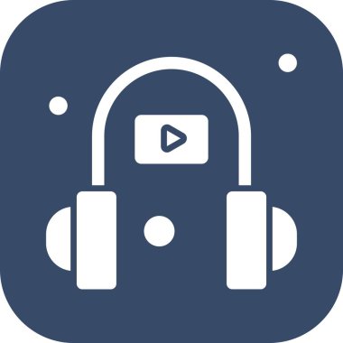 Vektör kulaklığı web simgesi