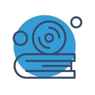  Vektör cd Simgesi, basit web illüstrasyonu 