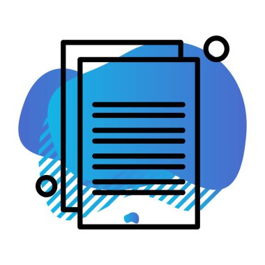 Belgenin vektör illüstrasyonu, basit simge tasarımı