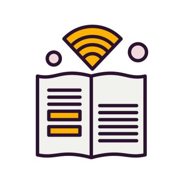 kitap simgesi, vektör illüstrasyonu