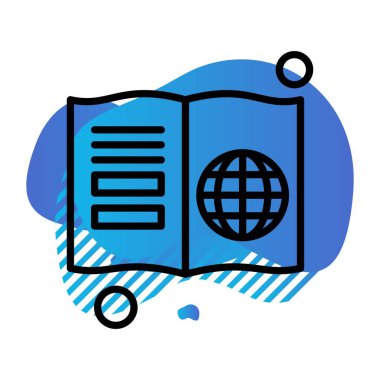 kitap simgesi, vektör illüstrasyonu