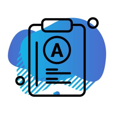 Belgenin vektör illüstrasyonu, basit simge tasarımı