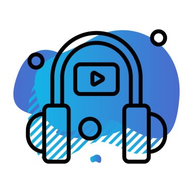 Vektör kulaklığı web simgesi