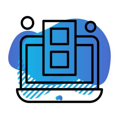  dizüstü bilgisayar simgesi, vektör illüstrasyonu