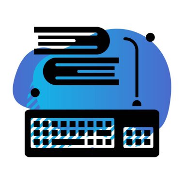 Klavye simgesi vektör illüstrasyonu