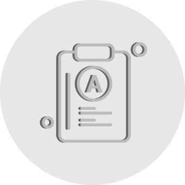 Belgenin vektör illüstrasyonu, basit simge tasarımı