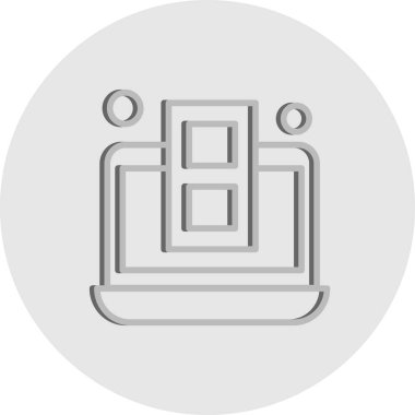 dizüstü bilgisayar simgesi, vektör illüstrasyonu