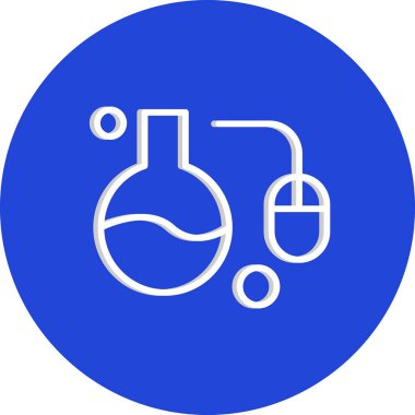  Test tübü simgesi, vektör illüstrasyonu