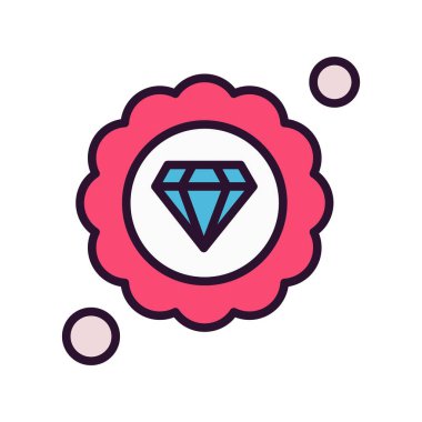 Elmas simgesi vektör illüstrasyonu