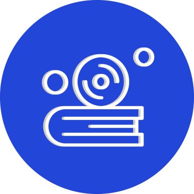  Vektör cd Simgesi, basit web illüstrasyonu 