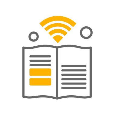 kitap simgesi, vektör illüstrasyonu