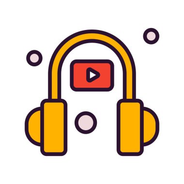 Vektör kulaklığı web simgesi