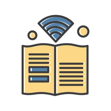 kitap simgesi, vektör illüstrasyonu