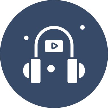 Vektör kulaklığı web simgesi