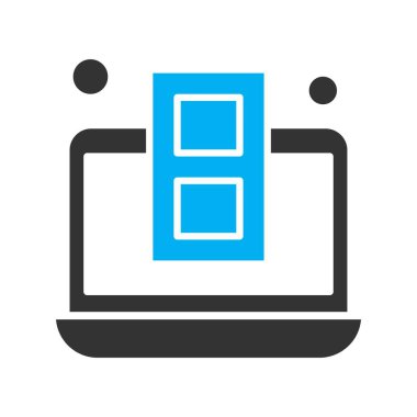 dizüstü bilgisayar simgesi, vektör illüstrasyonu