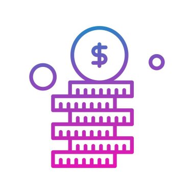 Vektör Madeni Para Ico, Vektör İllüstrasyonu