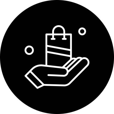 Vektör alışveriş çantası Ico, Vektör İllüstrasyonu