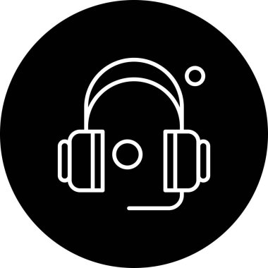 Vektör kulaklığı web simgesi