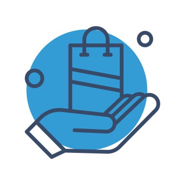 Vektör alışveriş çantası Ico, Vektör İllüstrasyonu