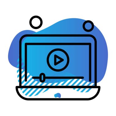 dizüstü bilgisayar simgesi, vektör illüstrasyonu