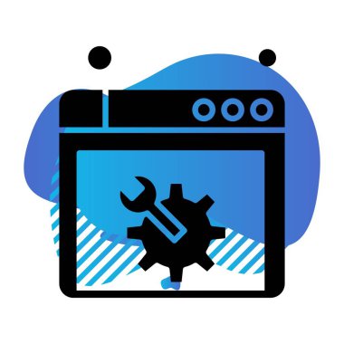 Web sitesi simgesi, vektör illüstrasyonu, İnternet konsepti  