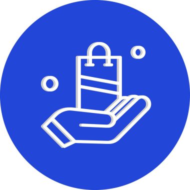 Vektör alışveriş çantası Ico, Vektör İllüstrasyonu