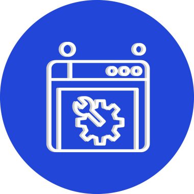 Web sitesi simgesi, vektör illüstrasyonu, İnternet konsepti  