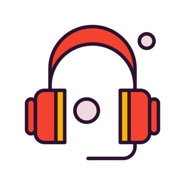 Vektör kulaklığı web simgesi