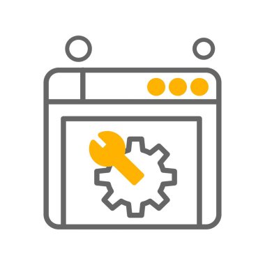 Web sitesi simgesi, vektör illüstrasyonu, İnternet konsepti  