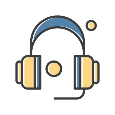 Vektör kulaklığı web simgesi