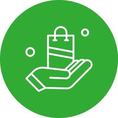 Vektör alışveriş çantası Ico, Vektör İllüstrasyonu